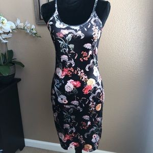 Black floral dress